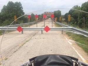 The road (bridge) is still there, but you ain't going on it!